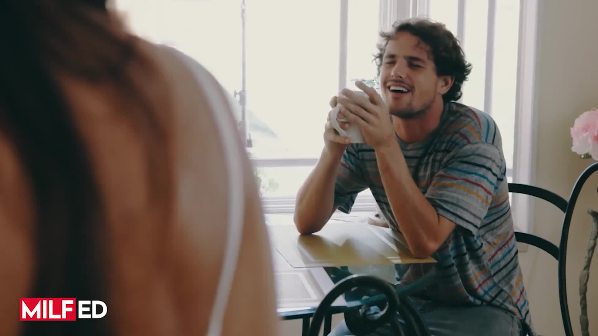 Syren De Mer Throws Tyler Nixon on the Wall and Takes Control of his Cock with her Mouth