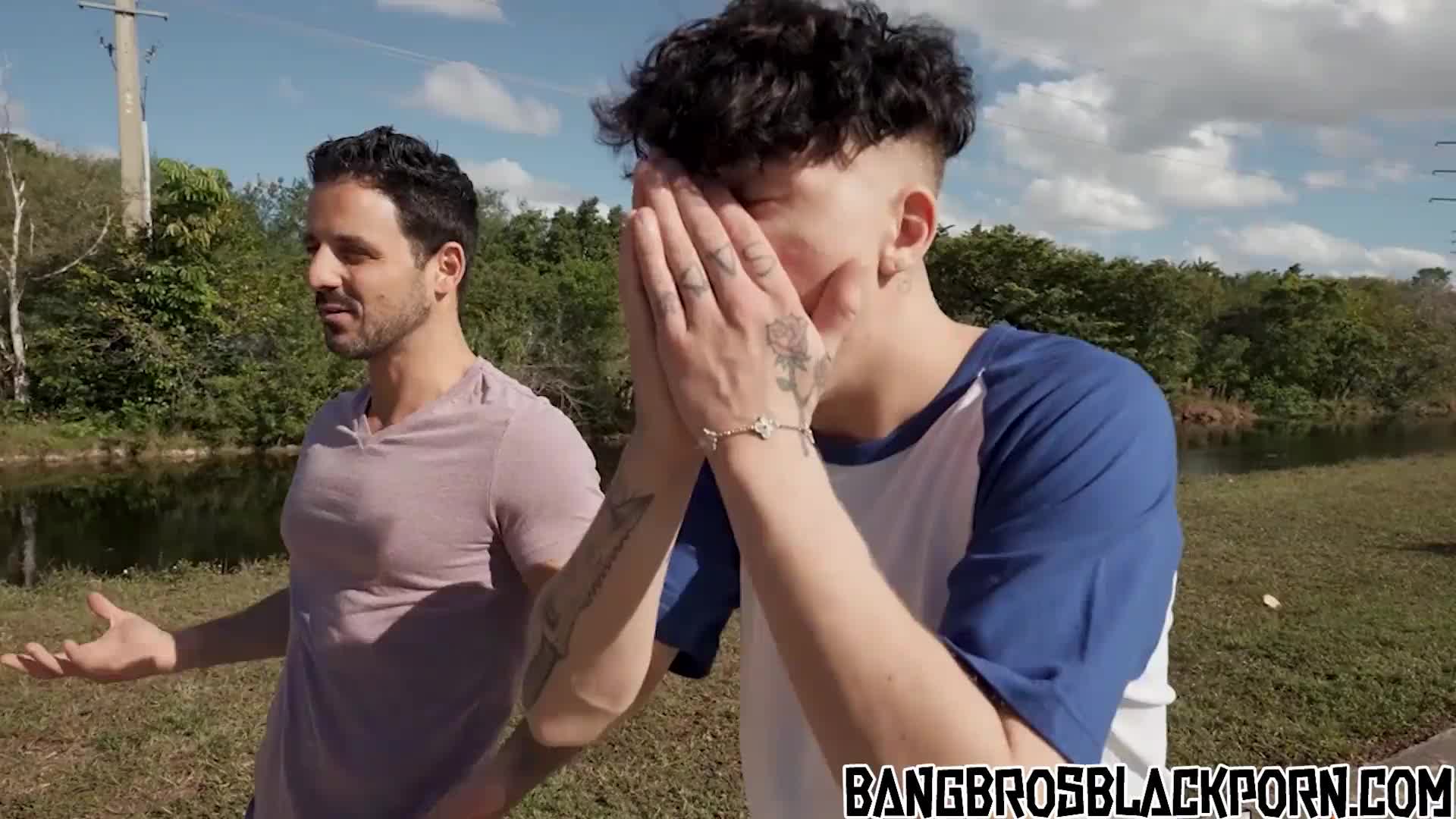 Busty Tiamaria&rsquo;s Oily Threesome with Two Stalkers&excl;